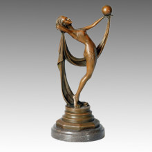 Статуя танцовщицы Девушка из гандбола Бронзовая скульптура, Milo TPE-378